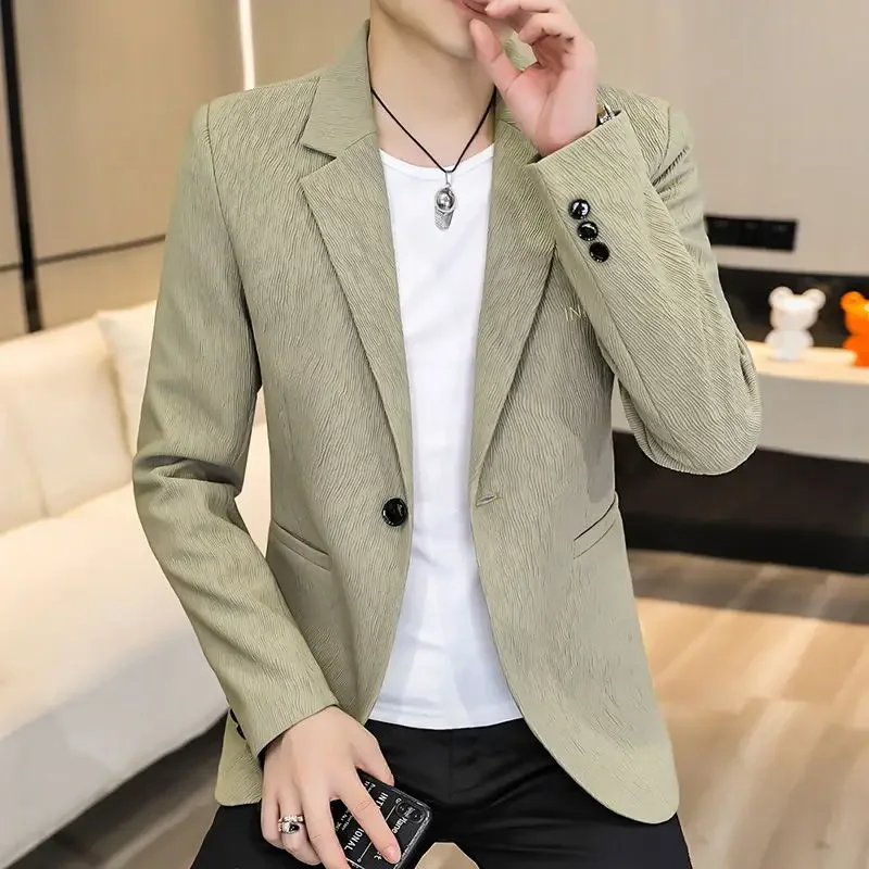 

New Boutique Men's Suits Fashion Slim Casual Gentlemen Italian Style Versatile British Style Beautiful Teen Wedding Dress Blazer