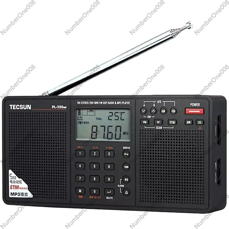 PL-398MP Radio Full Band Stereo Elderly Portable Card Insertion Speaker MP3 Battery Not Included
