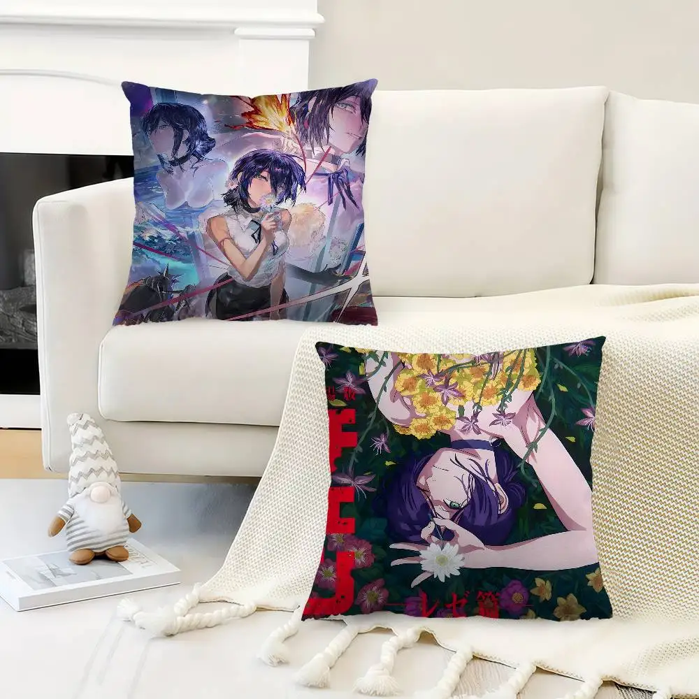 

Anime Chainsaw Man The Movie Reze Arc Cushion Cover Car Throw Pillow Case For Sofa Car Christmas Gift