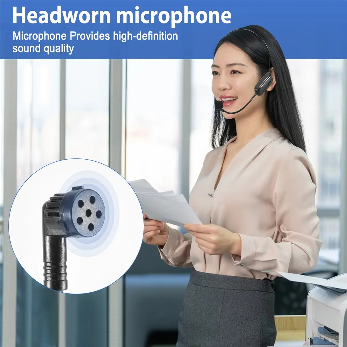 Budget-Friendly New 2 in 1 Handheld UHF Wireless Microphone Professional Head-Wear Mic Volume Amplifier for Speech Teaching