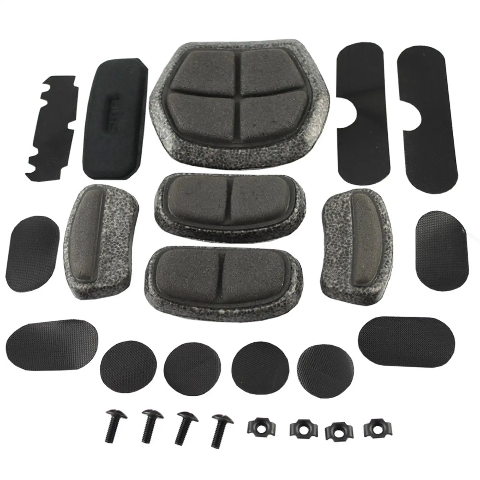 Adjustable hanging helmet liner set, for fast helmet, internal foam protection