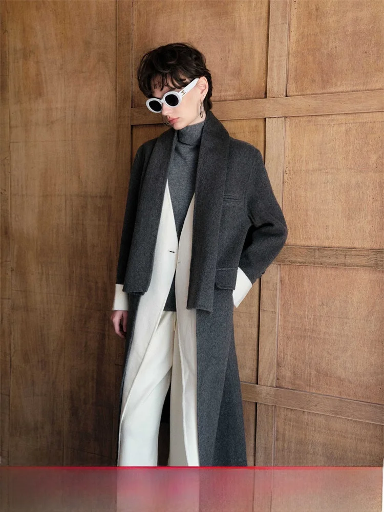 

Женское пальто Chill Zoe Long Commute Sle с цветовыми блоками, зимне-весенняя верхняя одежда из смесовой шерсти и полиэстера Lenzing