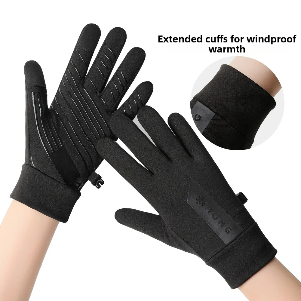 

Зимние перчатки для сенсорного экрана для мужчин и женщин - водонепроницаемые ветрозащитные теплые перчатки, противоскользящие для занятий спортом на открытом воздухе, снаряжение для холодной погоды