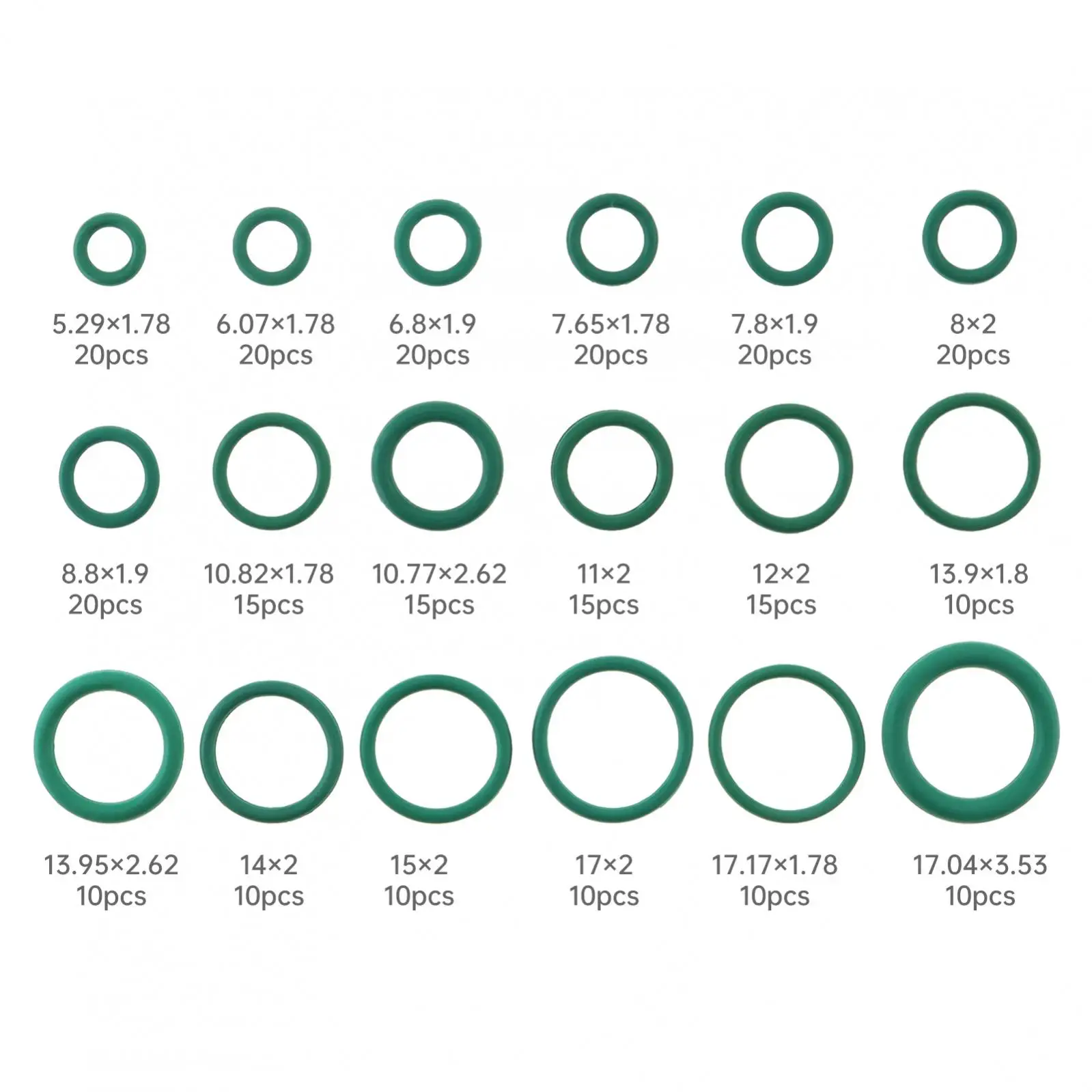 270 pcs Nitrile Rubber Ring High Voltage Resistance AC O Ring Kit for Car / Industry / Electrical Appliances with Box