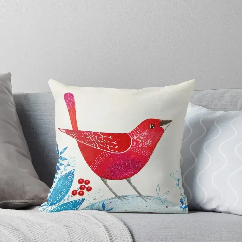 

Red Robin Throw Pillow Sofa Cushions Embroidered Cushion Cover Sofa Cushions Cover pillow