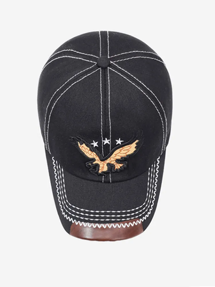 Modischer, mit Adler bestickter Outdoor-Sonnenhut – Baseballkappen-Stil für Urlaub und Freizeit – Detail 7