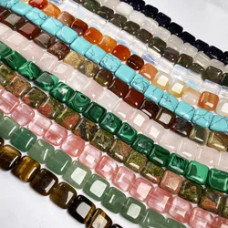 Natural Stone Beads Square Shape Spaced Isolated Loose Beaded for Jewelry Making DIY Personality Bracelet Necklace Accessories