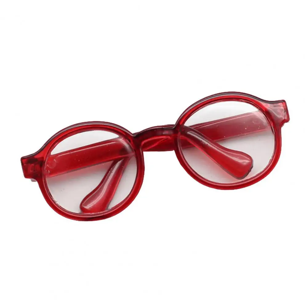 Ozdobne okulary dla lalek, urocze przezroczyste okulary z tworzywa PETG dla lalek, modne dodatki do ubrań dla lalek BJD/figur anime