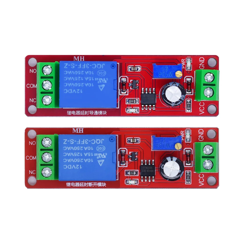 NE555 Time Relay Shield Timing Relay Timer Control Switch DC 5V 12V Time Delay Relay Car Relays Pulse Generation Duty Cycle 10S