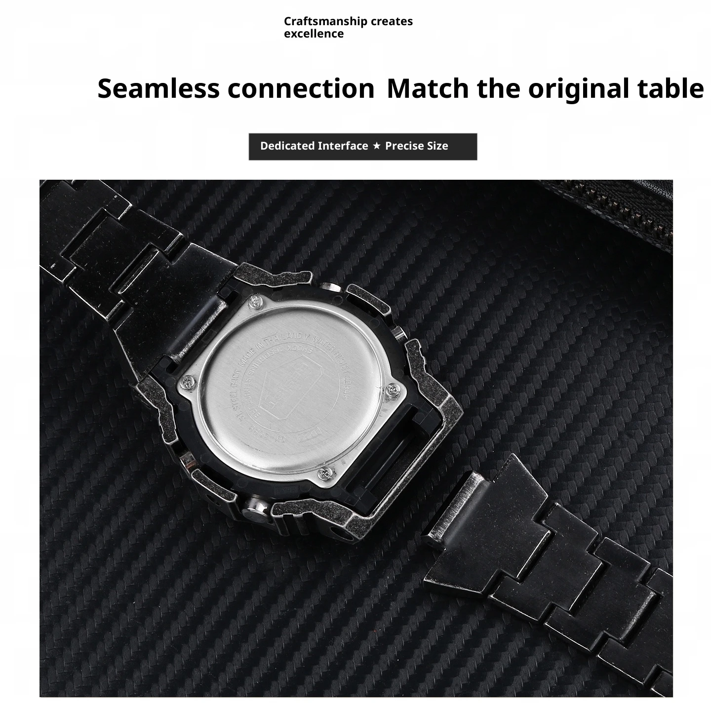 GX-56 المعادن حزام (استيك) ساعة + غلاف فولاذي ل كاسيو G-SHOCK GX-56 ريترو بيزلي الفولاذ المقاوم للصدأ مجموعة مقاوم للماء مجموعة نحت أسود #4