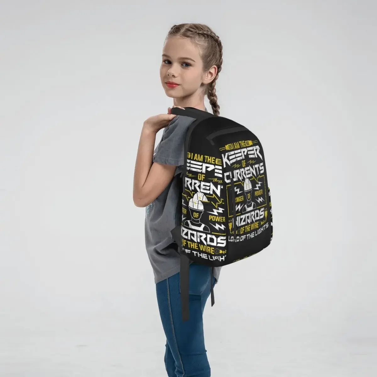 Electrician Electrical Engineering Power Backpack Large Capacity Boys Girls BookBag School Bag Shoulder Bags for Men Women