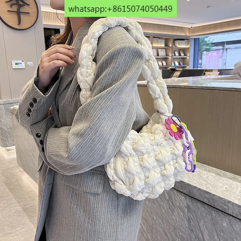 

Bag female Korean mini shoulder bag cloud bag Joker fashion underarm fold sweet handbag