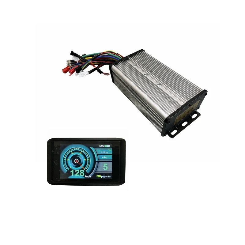 Nieuwe Aankomst Nbpower 48/72V 80a Sinus Dual Mode Ebike Controller 18 Mosfets Voor 3000W Ebike Motor Sw900/Ukc1 Display