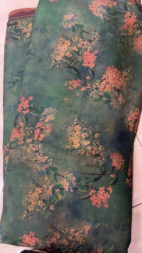 

High Quality High-Grade Real Silk Fabric Cloth Summer Dress Cheongsam Suit Top Gambiered Canton Gauze