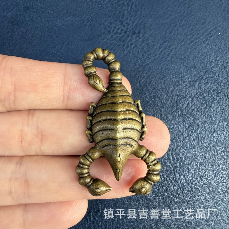 Tibetan-style brass , Tibet Nepal angry nine-headed lotus master scorpion decorative ornament