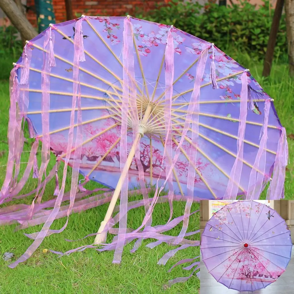 اليدوية LED الصينية اليابان غزل مظلة متعددة الأنماط قطر 70/82 سنتيمتر ورقة مزيتة قماش حريري مظلة #2