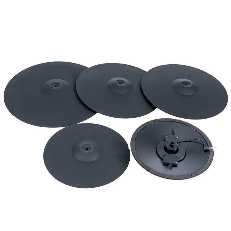 14/17/17/20 Professional Silicone E-Cymbal Set-Black Gong Cymbals Choke | Controller Included| Compatible