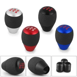 Leather&Aluminium Universal Car Gear Shift Knob 5 Speed For M8 M10 M12 Shift Lever Gear Level Knob Shift Head