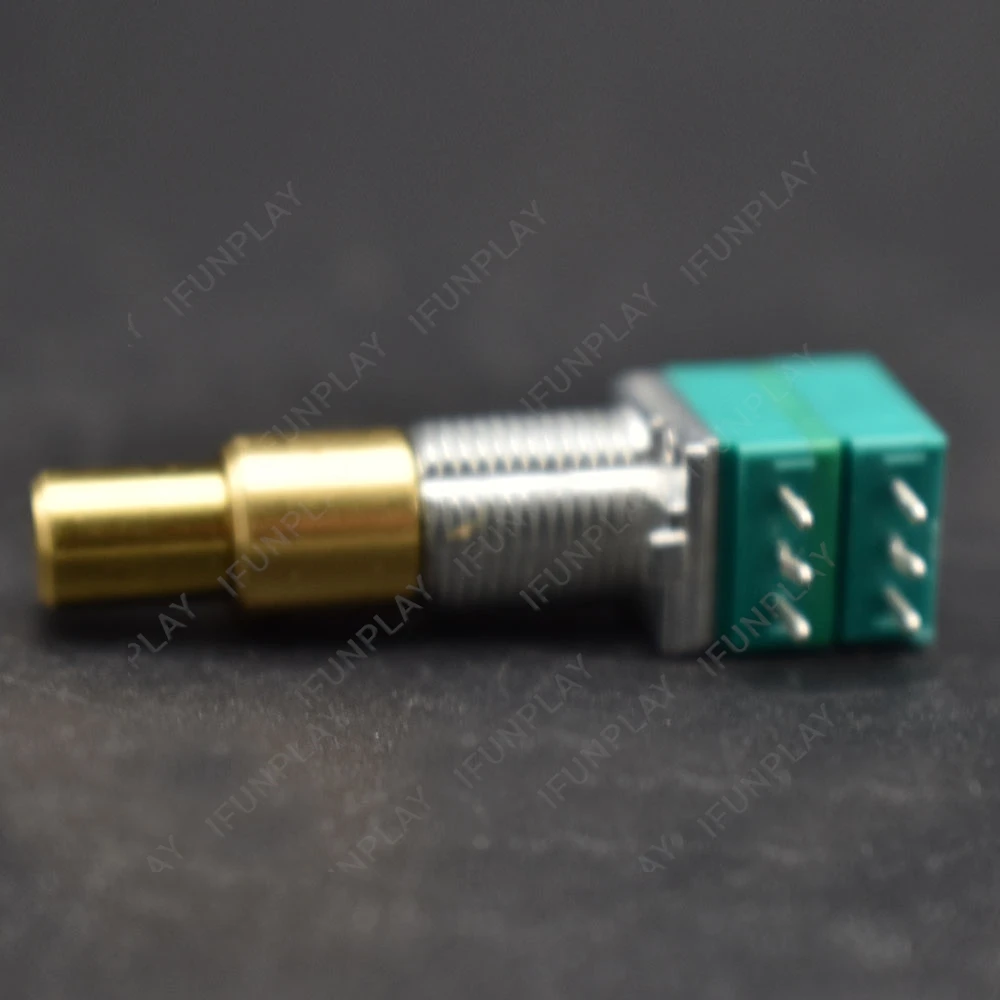 12pcs Metal Electric Guitar Double Adjustable Potentiometer with A50K B50K A500K with Switch Shaft Length 25mm