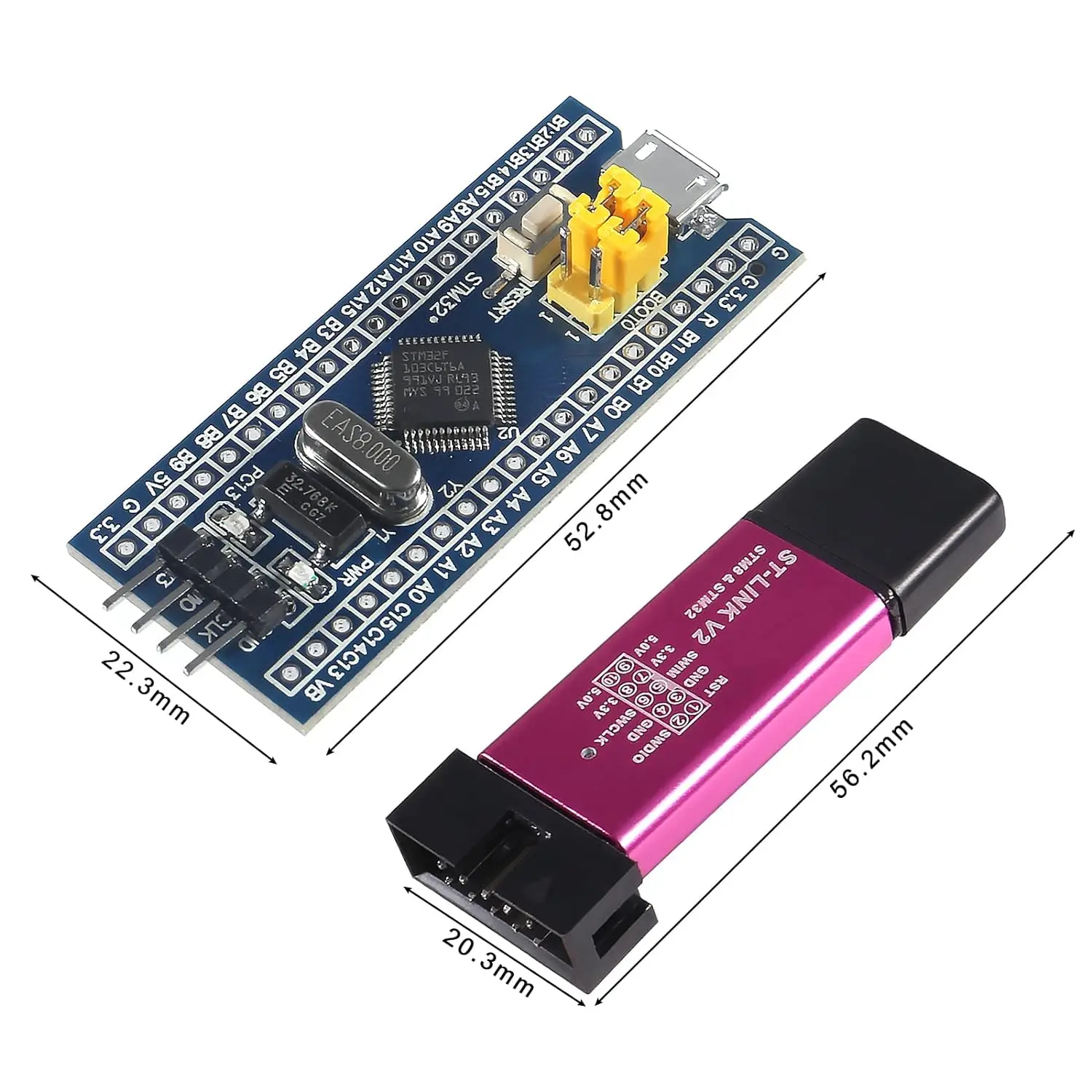 STM32F103C8T6 ARM STM32 Minimalna płytka rozwojowa systemu STM32F401 STM32F411 + programator pobierania ST-LINK V2