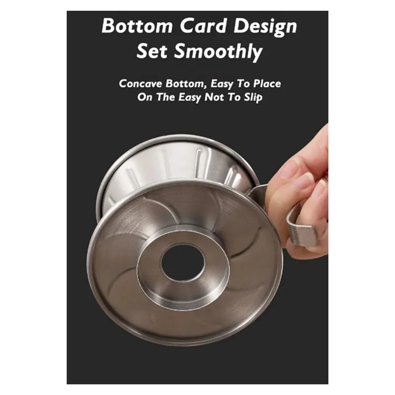 

2025 Trendcoffee Dripper With Holder Kitchen Coffee Strainer Coffee Accessories Thickened 304 Stainless Steel Pour-Over Coffee F