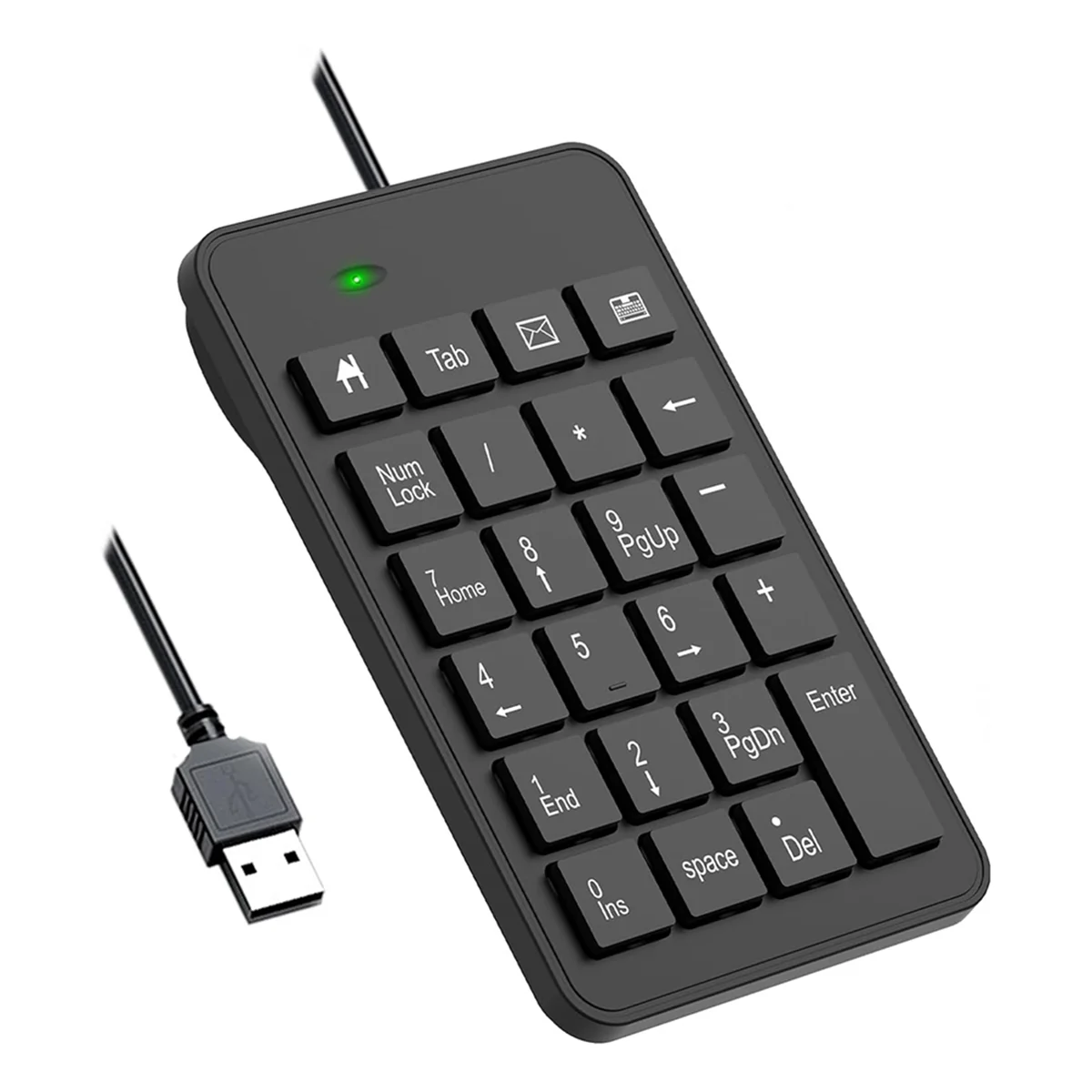 Wired Number Pad, USB 23 Key Numeric Keypad Financial Accounting Keyboard Office Accessories for Laptop, PC, Computer