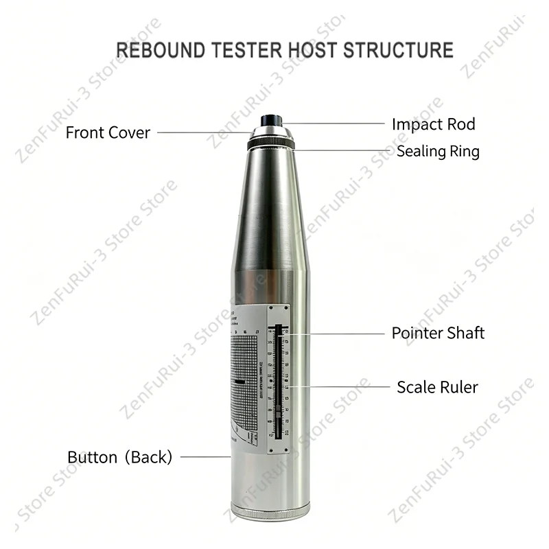 ZC3-A Portable Concrete Rebound Hammer Tester Resiliometer Hammer Test Meter Tool Concrete Rebound Tester Strength Tester