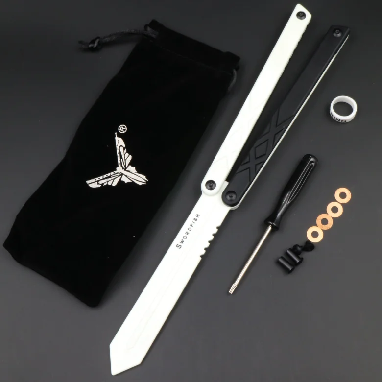 バタフライナイフトレーナー　swordfish clone Swordfish Balisongトレーナーフリッパー,安全な屋外バタフライナイフ