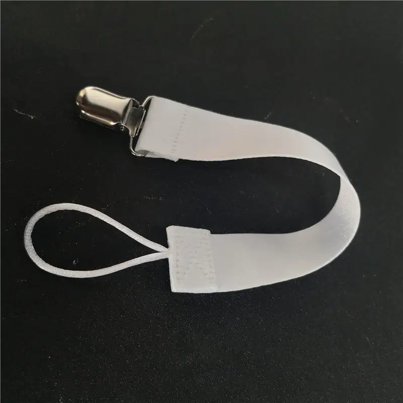 

sublimation blank Universal Pacifier holder with Clips keychains key ring heat transfer printing materials 100pcs/lot