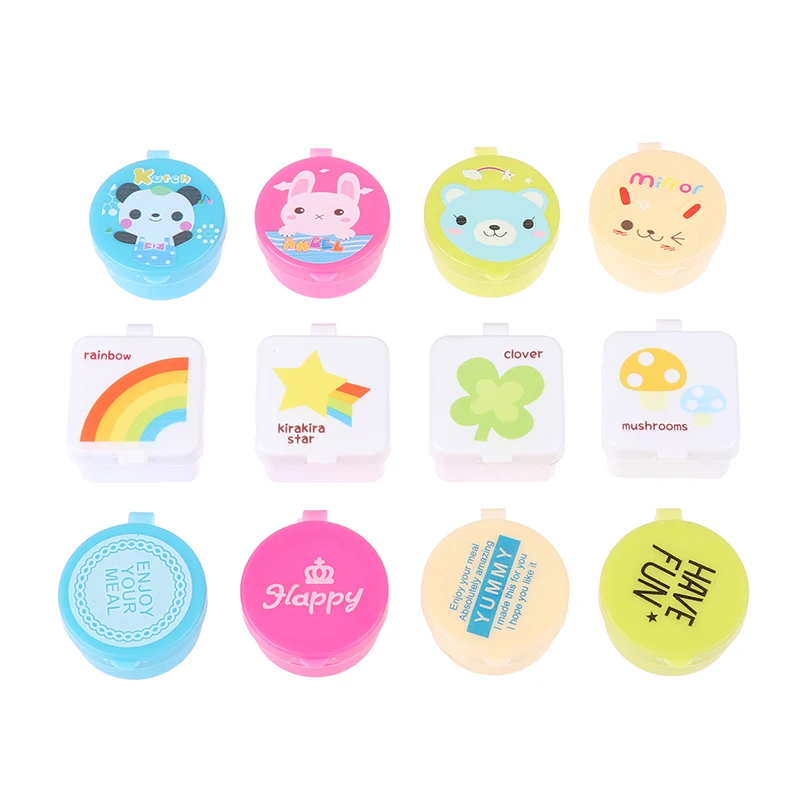 4Pcs Lunch Bento Sauce Container Cute Design Portable Plastic Condiment Dispenser Squeeze Mini Salad Ketchup Bottle