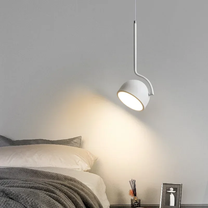 Dimming Simple Black White New LED Modern Pendant Lights Living Study Dining Room Bedroom Bedside Bar Loft Lamps Indoor Lighting