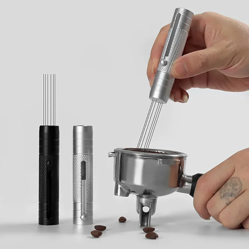 

Telescopic Coffee Tamper Needle Espresso Stirring Magnetic Needle Tamper Espresso Distributor Tool Barista Accessories WDT Tool