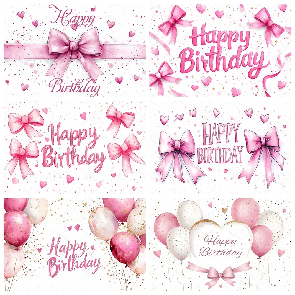 

Girl Birthday Pink Bow Love Theme Background Party Decorations Newborn Bath Photo Studio Photography Studio Props