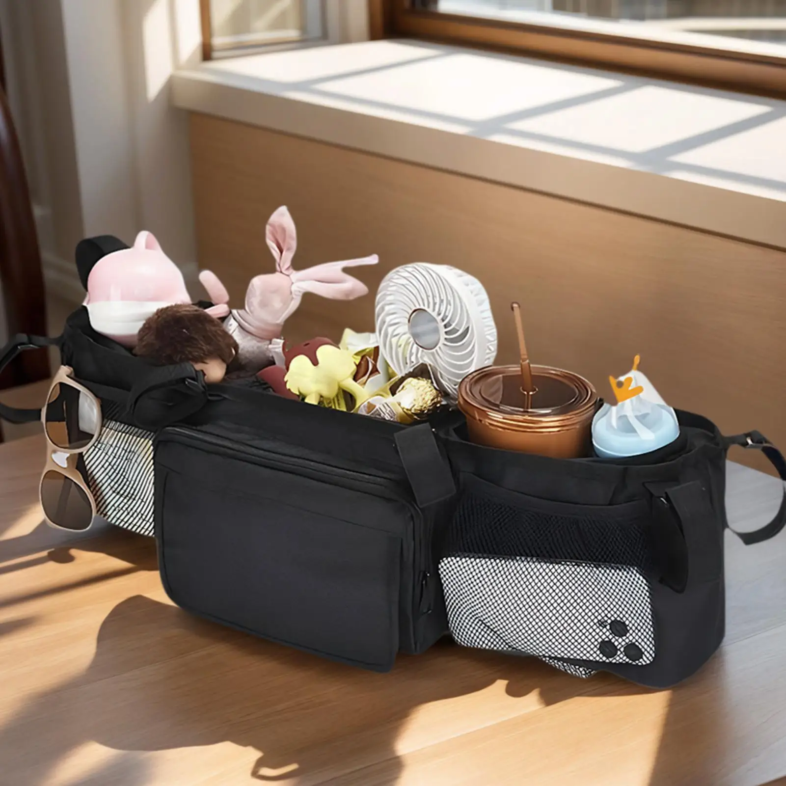 double-porte-gobelet-pour-poussette-espacieux-etanche-organization-avec-3-compartiments-organisateur-de-poussette-avec-porte-gobelet-pour-voyage