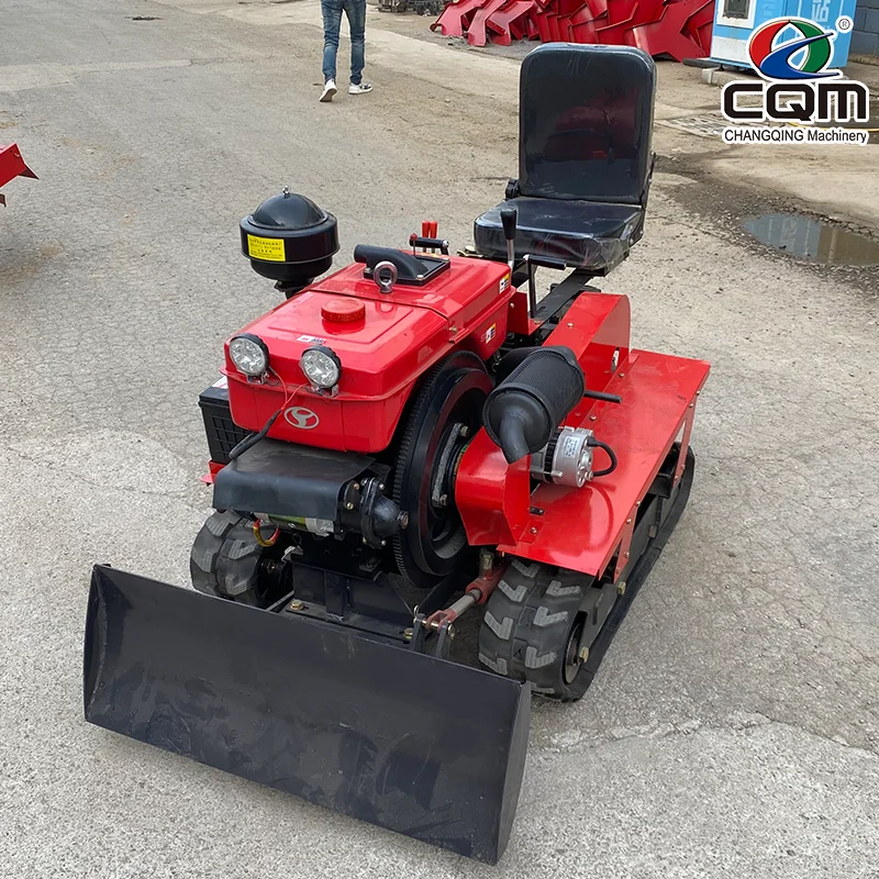 Mini Crawler Agricultural Tractor Dual-purpose Plowing and Fertilizing Farmland Ditching Rotary Tiller Crawler Cultivators