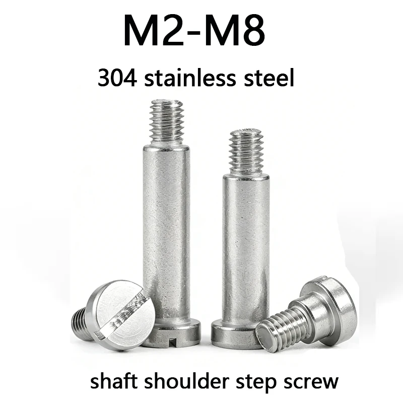 304 stainless steel shaft shoulder step screw, straight slot plug bolt, locking bolt M2-M8