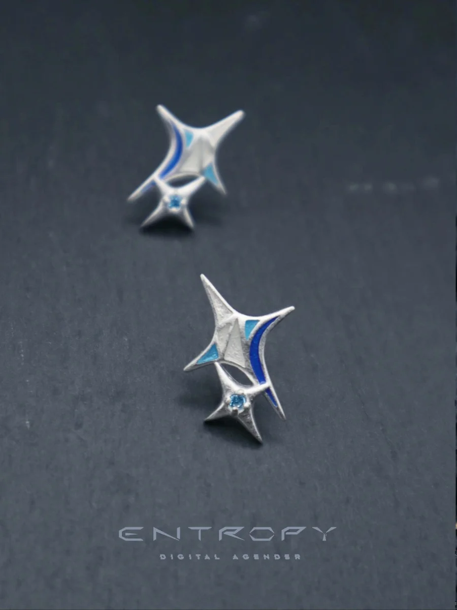 

Anime Love and Deepspace Xavier Cosplay Star Silver Needle Earring Cartoon Eardrop Ear Clip Ears Stud Garniture Xmas Gift