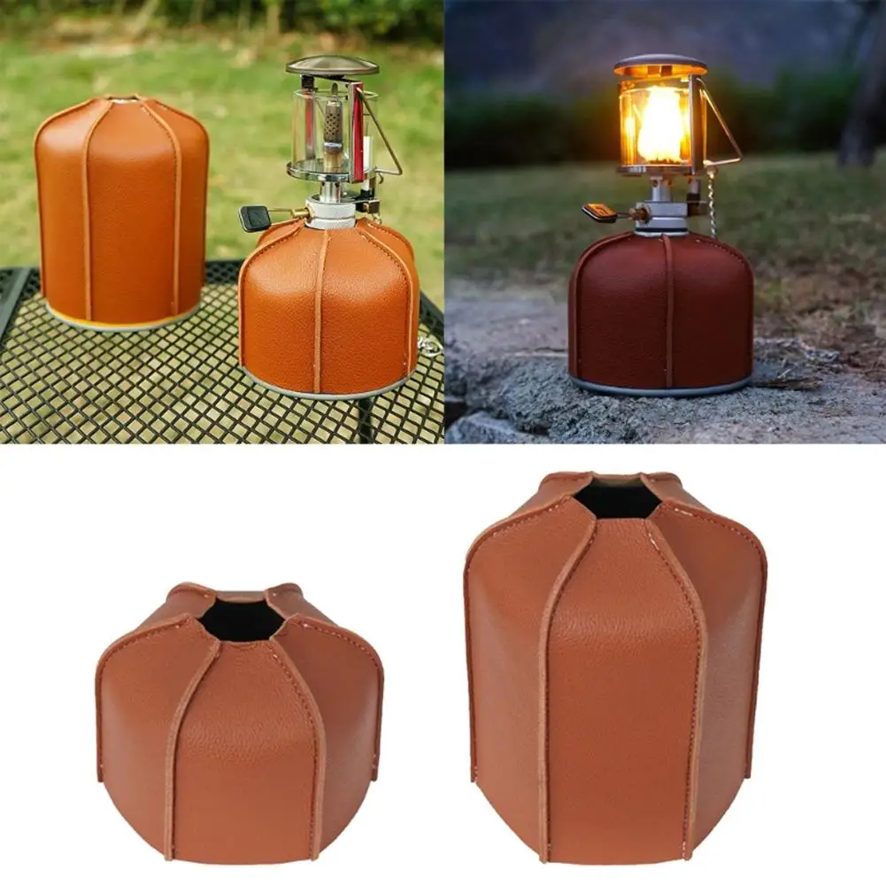 

Protective Cover For Gas Tank Outdoor Camping Stove PU Leather Cover Foldable Fuel Tank Protective Case