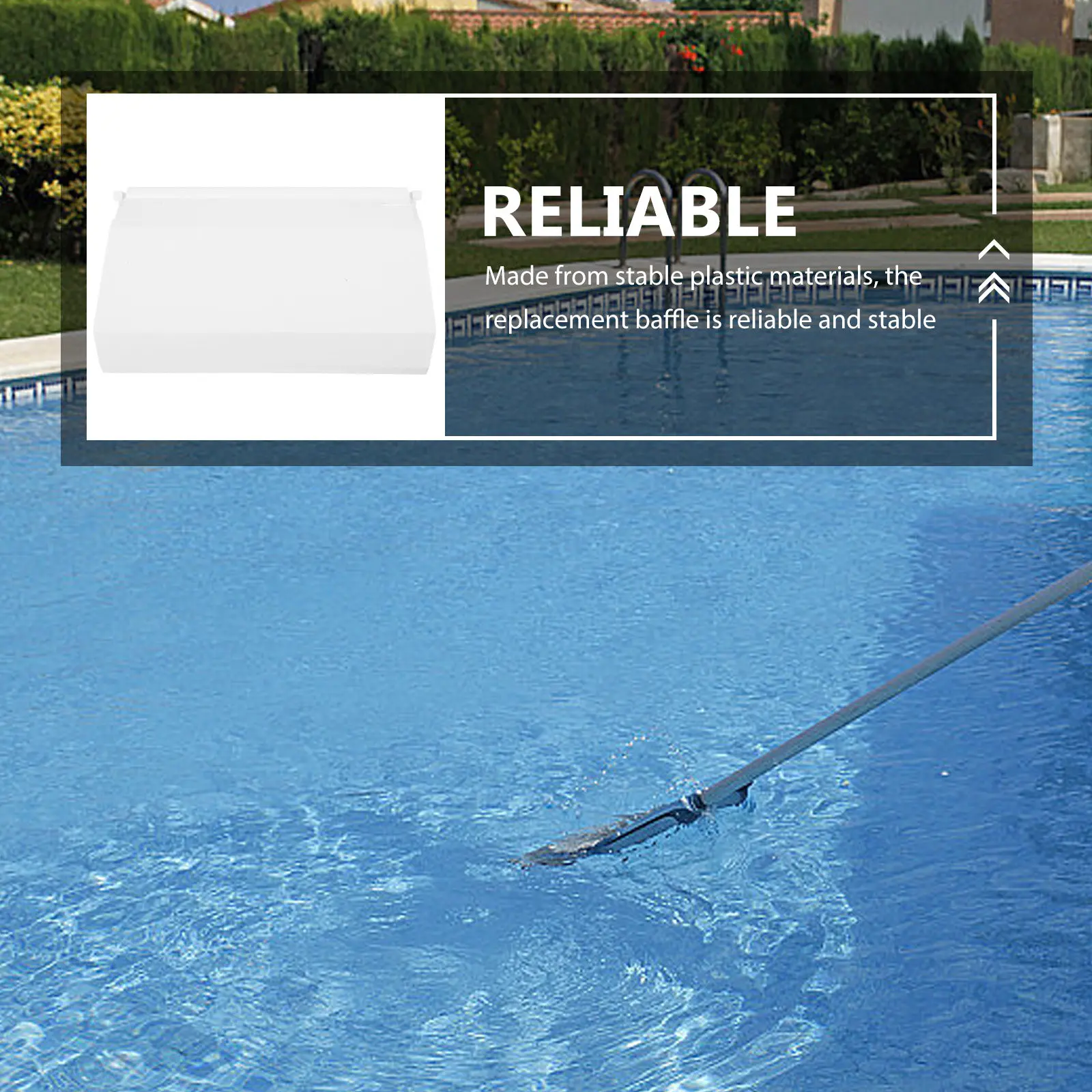 Skimmer Door Flap Replacement Plastic Pool Skimmer Plate for Inground Swimming Pools Backflow Prevention Easy Install Pool Parts