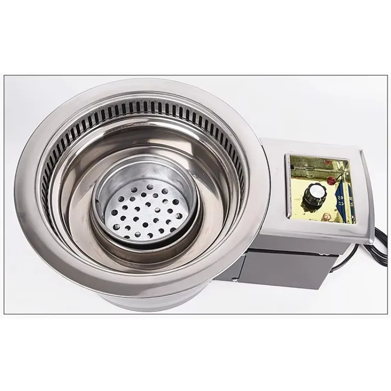 Airo KBBQ Stainless Steel Portable Smokeless Charcoal BBQ Grill Table for Restaurant Yakiniku and Outdoor Dining