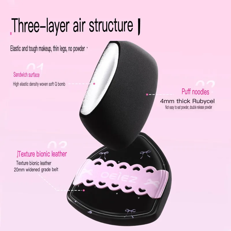 Ouyizi Dual-Purpose Super Soft Cushion Powder Puff for Makeup Fitting And Setting - Wet & Dry Use Concealer Tool