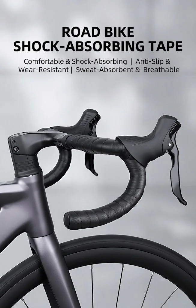 Rutschfester PU-Lenkerüberzug für Rennräder mit verschleißfester Lenkerumwickelung, Fahrrad-Stoßdämpfungsband, Fahrradzubehör – Detail 1