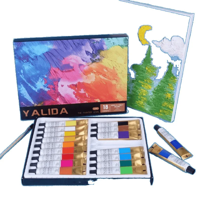 Kit de Pintura Acrílica Resistente al Agua, Protección Solar, Resistente a la Decoloración, Juego de Pintura para Principiantes para Tela y Calzado, Arte DIY