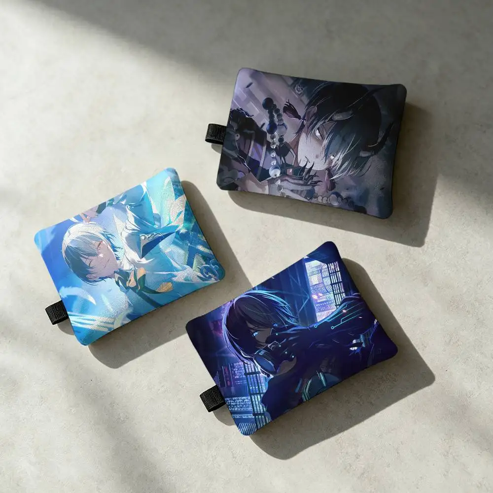 Toya Aoyagi Game Project SEKAI Waterproof Zipper Coin Purse Lightweight Hanging Key Pouch Card Holder For Daily Use