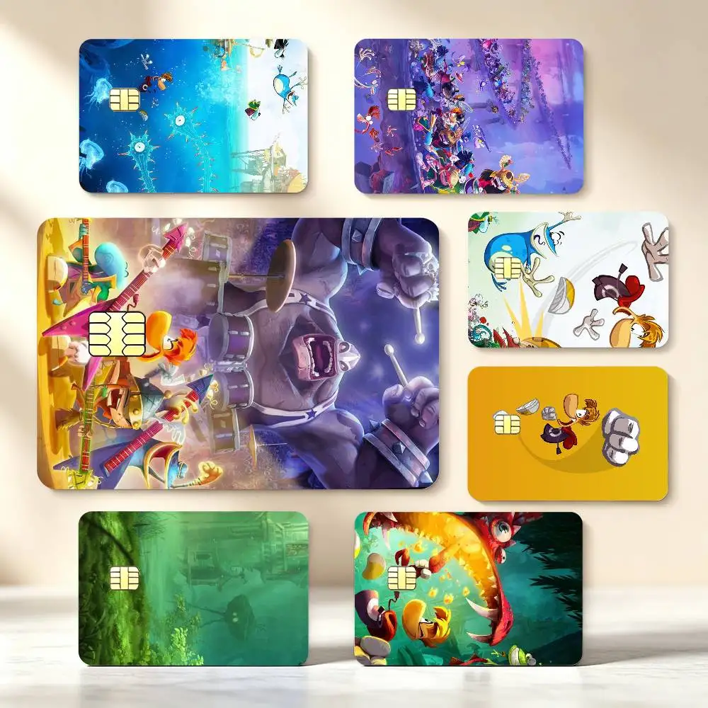 Rayman L-Legends Cartoon Platform Adventure Game High‑Def Game Chip Decals Credit Card Tiny Waterproof Vinyl Decor Practical