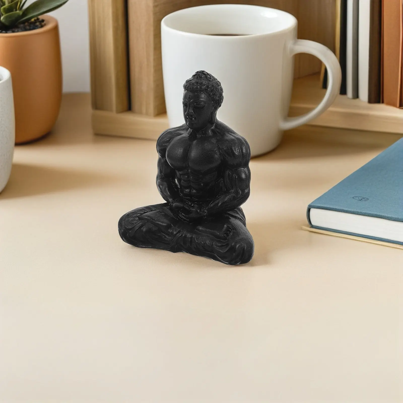 Handmade Resin Buddha Sculpture Vintage Fengshui Ornament for Meditation Room Zen Tabletop Decor Chinese Buddhist Decor Good - view 2