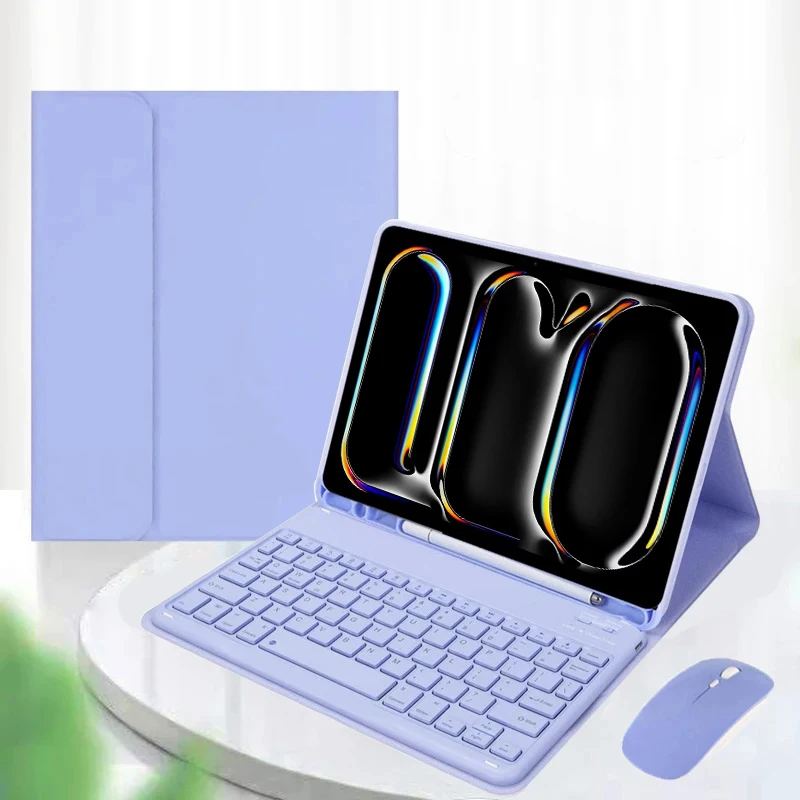 

Чехол для планшета с клавиатурой для iPad Pro 11 2025 Чехол 11-дюймовый чехол с гнездом для карандаша для iPad Pro 11 M5 Чехол для клавиатуры Подставка Funda