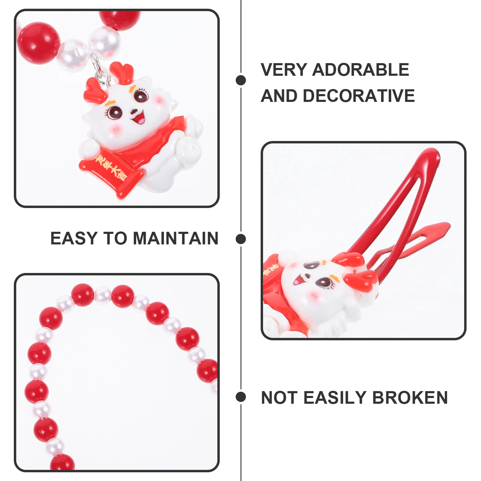 

Hair Ring Children's Necklace Bracelet Set Jewelry Plastic Toddler Girl Bracelets