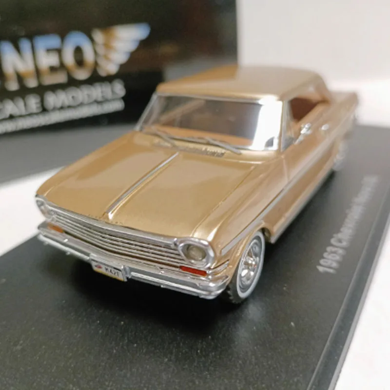 

Original 1:43 Scale Nova SS 1963 Gold Replica Resin Toy Car Model Classic Collection Static Decoration