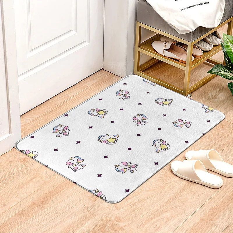 House entrance carpet Home door mat Living Room Bath Foot bathroom non-slip water absorption rugs bath cute animal cartoon dogs